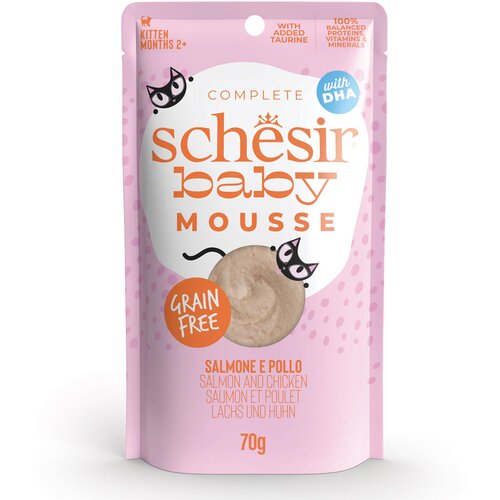 Schesir Baby Mousse 12 x 70 g - Losos i piletina Slike