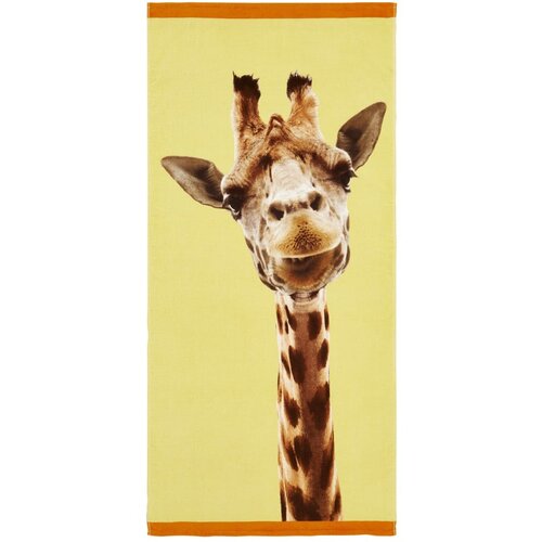 Catherine Lansfield Žuti pamučan ručnik za plažu 76x160 cm Giraffe – Cijene