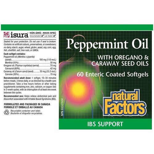 Natural Factors peppermint oil sa origanom i kimom za varenje Slike