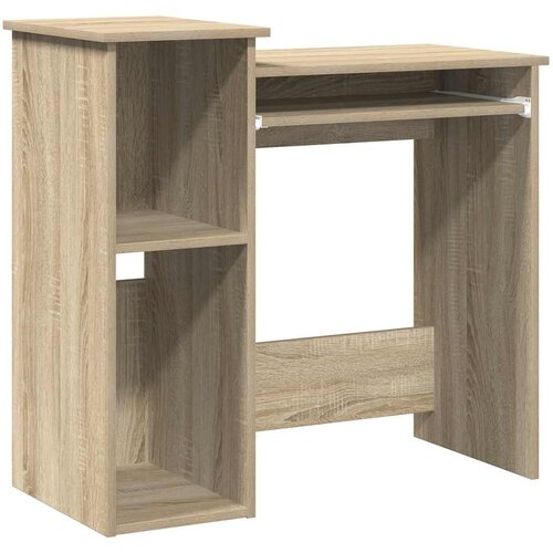 Maison Chic pisarni&amp;scaron;ka miza - Računalni&amp;scaron;ka miza s policami sonoma hrast 84x40x78 cm iverna plo&amp;scaron;ča, (21785439) Slike