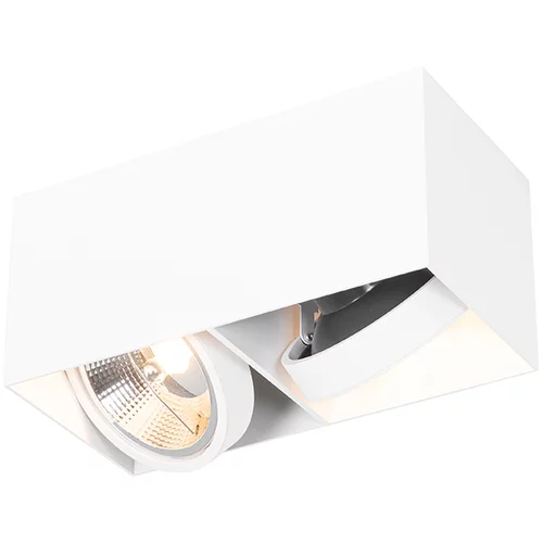 QAZQA Design spot bel pravokoten AR111 2-svetloba - Škatla