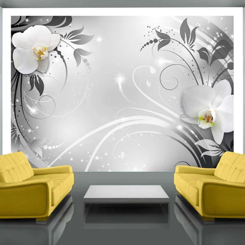  tapeta - Orchids on silver 100x70