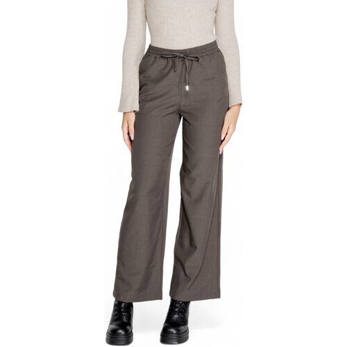 Only Lahkotne hlače &amp;amp; Harem hlače ONLGINNY HW WIDE PULL UP PANT OY PNT 15331492 Siva Slike