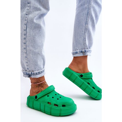 PS1 Women's Foam Crocs On Platform Green Beckett Cene