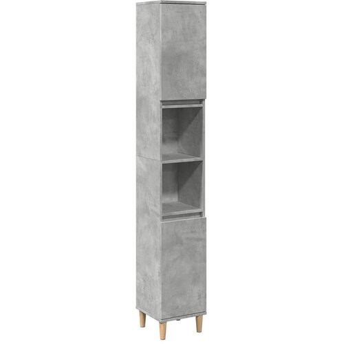 Maison Chic Kopalniška omarica - Kopalniški kabinet betonsko siva 30x30x190 cm inženirski les, (21794406) Cene