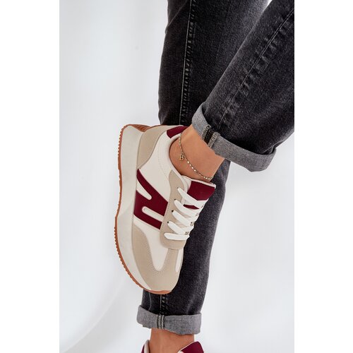 Boto Women's Sports Shoes On Platform Beige-Red Emidi Cijene