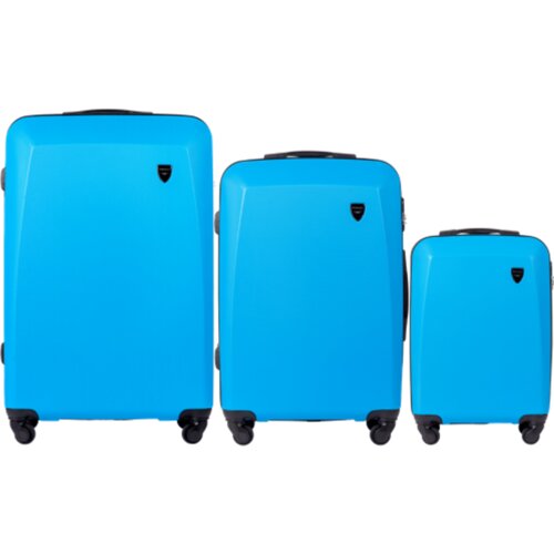  0125 PLOVER, Set od 3 ABS+ kofera (V,M,S) Wings, TRAPER PLAVA Slike