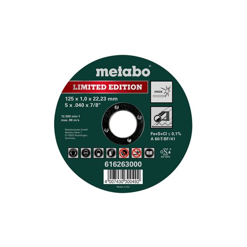 Metabo rezna ploča 125 x 1,0 x 22,23 metal / inox 616263000 Cene