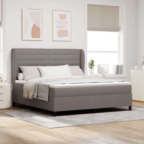 vidaXL Postelja z vzmetnico z vzmetnico Taupe 180 x 200 cm blago - - taupe - 87.29 - 180 x 200 cm - Cene