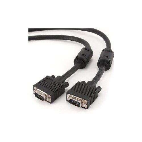  SVGA kabl, CRNI 1.8m 15M-15M dual-shielded + 2xFerr, GEMBIRD CC-PPVGA-6B Slike