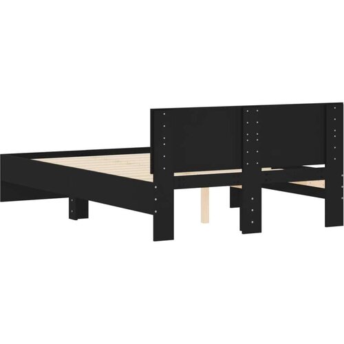 VidaXL Okvir za krevet s uzglavljem crni 135x190 cm Slike