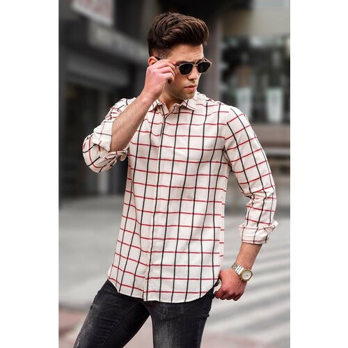Madmext Shirt - Red - Fitted Cene