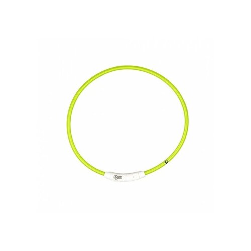Duvo ogrlica za pse, svetleća usb nylon, 35cm, zelena Slike