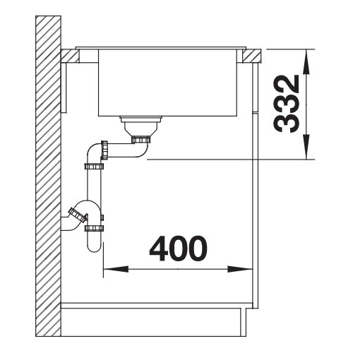 Blanco granitna sudopera naya 45 nežnobela 465x510/200 mm Slike