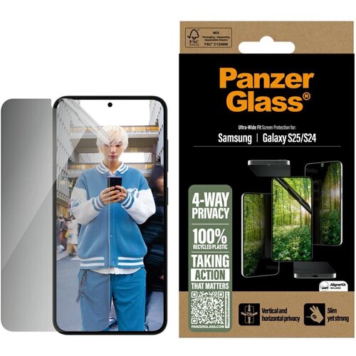 PanzerGlass KALJENO STEKLO PRIVATIZIRANJE ZA SAMSUNG GALAXY S25 ECO MATRIX, (5000062908) Cene