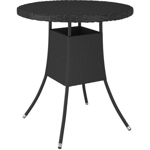 vidaXL Vrtna miza črna 70x70x73 cm poli ratan, (20665733) Cene
