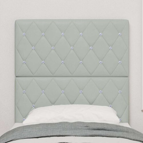 vidaXL vzglavje s kristalnimi gumbi tufted svetlo sivo 80 cm žamet, vzglavje s kristalnimi gumbi tufted svetlo sivo 160 cm žamet Cene