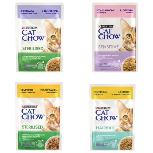 Purina Cat Chow sos za mačke Sensitive - Losos 26x85g Cene