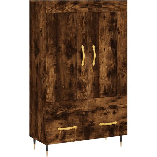  Visoka komoda boja hrasta 69,5 x 31 x 115 cm konstruirano drvo Slike