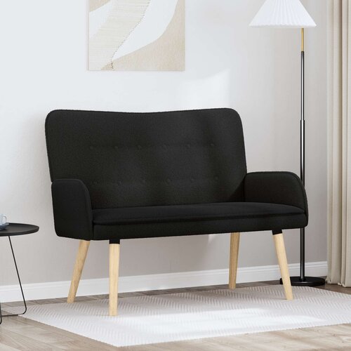 SOFA za dvije osobe Crna 115 x 61 x 87 cm Boucl&amp;eacute; Slike