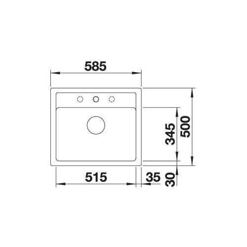 Blanco legra 6 585x500/190 mm -crna Slike