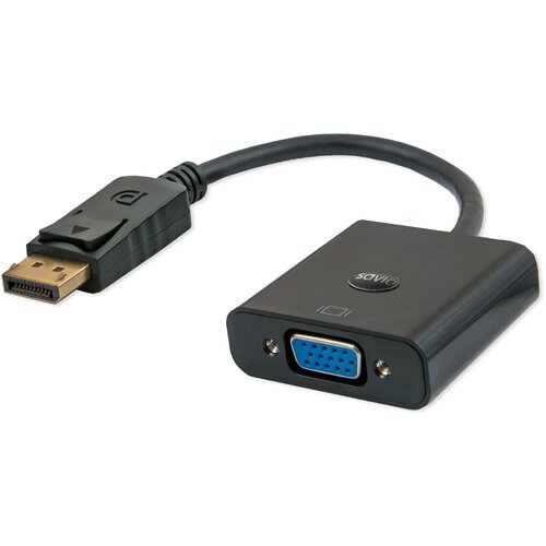 Savio CL-90 video cable adapter 0.2 m DisplayPort VGA (D-Sub) Black Cene