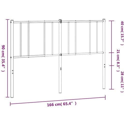  Metalno zamjensko uzglavlje bijelo 160 cm Slike