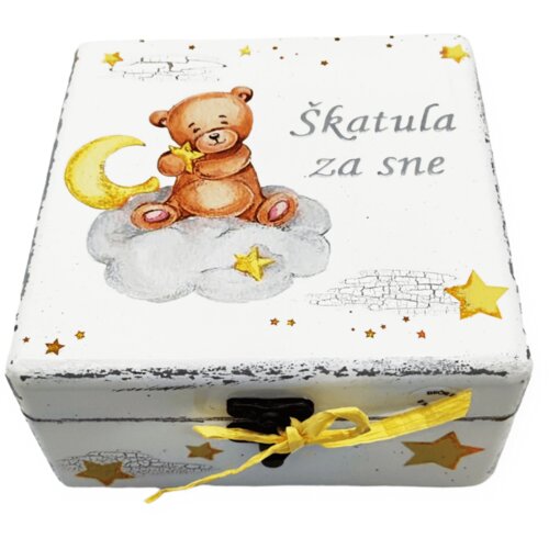 &Scaron;katlica spominov, darilo za krst, rojstni dan - 16x16x10cm - 165171 Cene