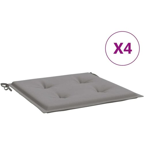 vidaXL Blazine za vrtne stole 4 kosi sive 50x50x3 cm blago Cene