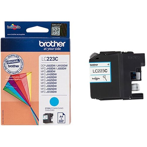 Brother LC223C ink cyan 550pages Black Slike