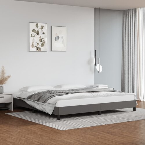 The Living Store Posteljni okvir siv 200x200 cm umetno usnje - Posteljni Okvir, (21524340) Slike