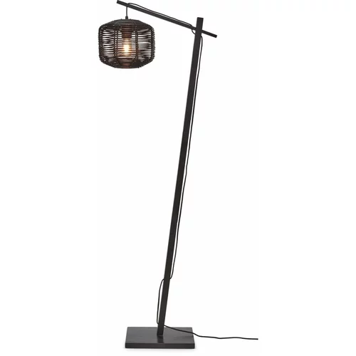 Good&Mojo Črna stoječa svetilka s senčnikom iz ratana (višina 150 cm) Tanami –