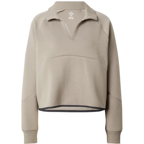 Under Armour Sportska sweater majica 'Unstoppable' taupe siva / crna
