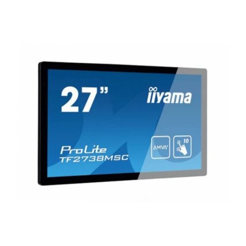 Iiyama 27" IPS Bonded PCAP, 10P Touch with AG and Anti-Finger print coating, 1920x1080, Flat Bezel Free Glass Front, HDMI, DisplayPort, 345cd/m2 (with touch), USB Hub 2x 3.2, Speakers Cene
