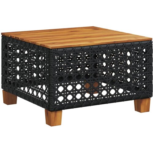  8-dijelni set vrtnih sofa od poliratana s jastucima crni Crna 55 x 55 x 36 cm Slike