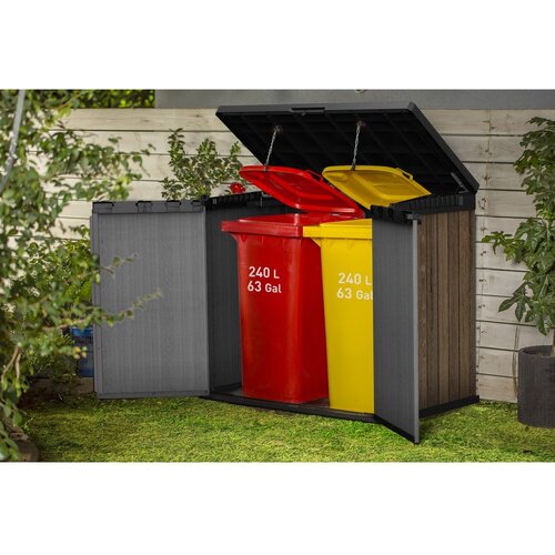 Keter Temno rjava plastična vrtna &amp;scaron;katla za shranjevanje Deco &amp;ndash; Slike