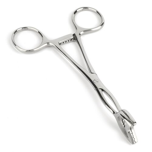 Mr. Steel Cube Tongs V Shape Silver Cene