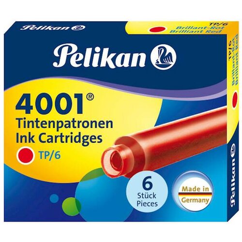 Pelikan črnilni vložek 4001 tp/6, rdeč 301192 Cene
