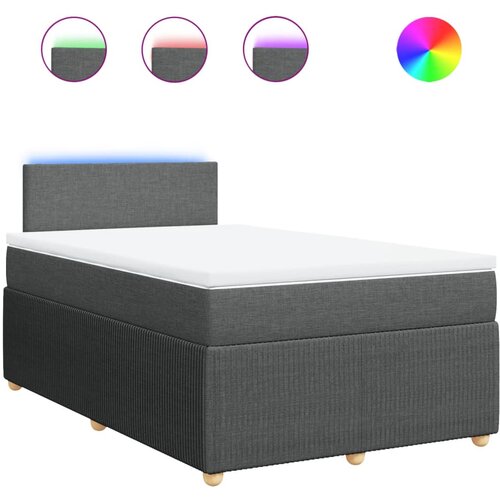 Maison Chic Box spring postelja - Vzmetna postelja z vzmetnico temno siva 120x190 cm blago SL23349, (21891616) Cene