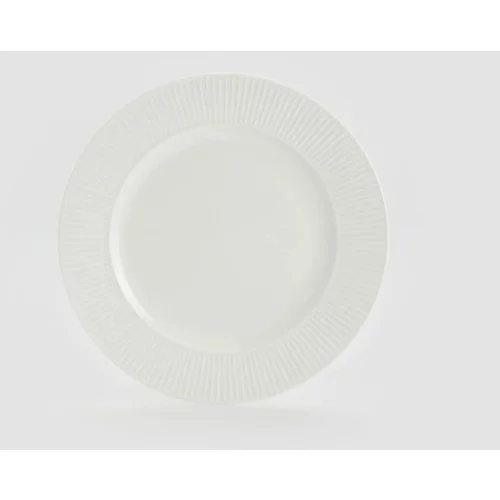 Reserved porcelanasti krožnik - bela
