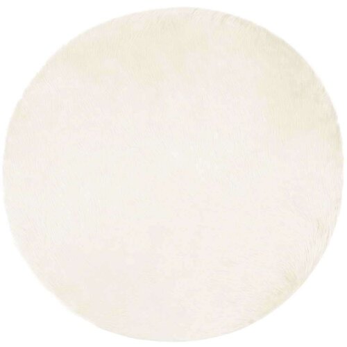  Lažni Ovčji Tepih Bijelo 120 x 120 cm Poliester Slike