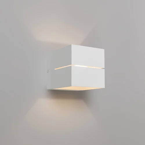 QAZQA Moderna stenska svetilka bela 9,7 cm - Transfer Groove