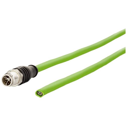 Metz Connect 142M2X10020 M12 omrežni kabel CAT6a S/FTP 2 m zelena PUR pla&amp;scaron;č, kislinsko odporen, odporen na ozon, UV odporen, primeren za verigo za spe, (20532926) Slike