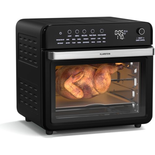 Klarstein Air Glaze Digitalni cvrtnik na vroč zrak | 2100 W | 16 programov | aplikacija | 34 litrov | vključno s kompletom dodatkov Cene