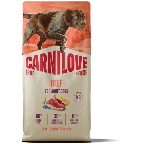 Carnilove Dog True Fresh Adult, briketi - govedina 12 kg Cene