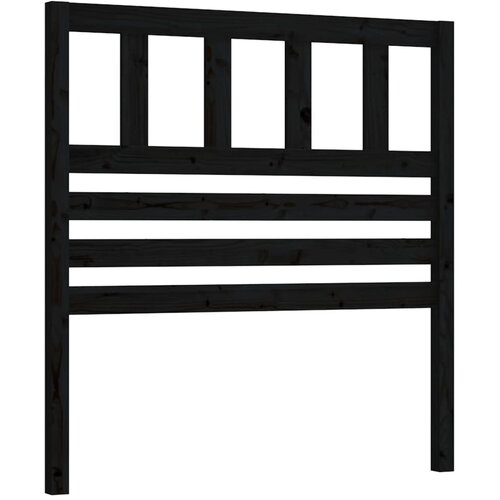 Maison Chic posteljno vzglavje - vzglavna omarica - nočna omarica črno 96x4x100 cm trdna borovina, (21706095) Cene