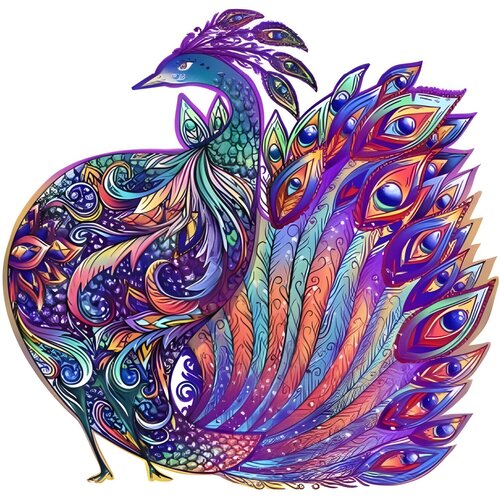 IZMAEL Lesene puzzle - Peafowl / S Slike