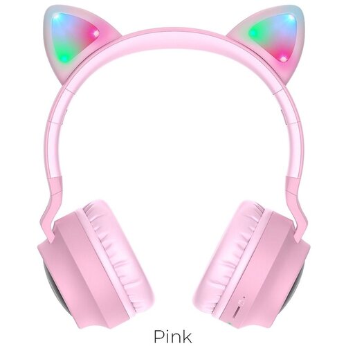 Hoco bluetooth slu&amp;scaron;alice W27 cat ear roze Slike
