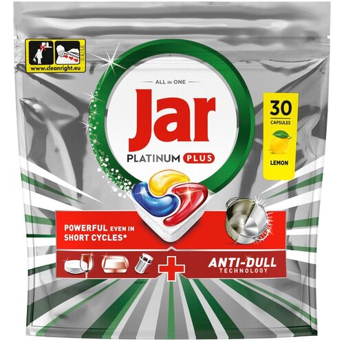 Jar Platinum+ Lemon kapsule za strojno pranje posuđa 30 kom Slike