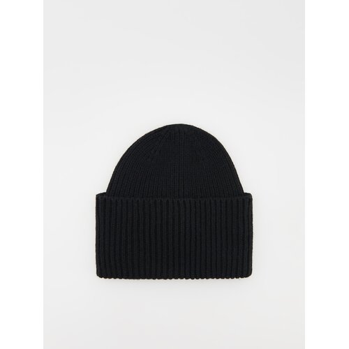 Reserved kapa beanie iz mešanice volne - črna Cene